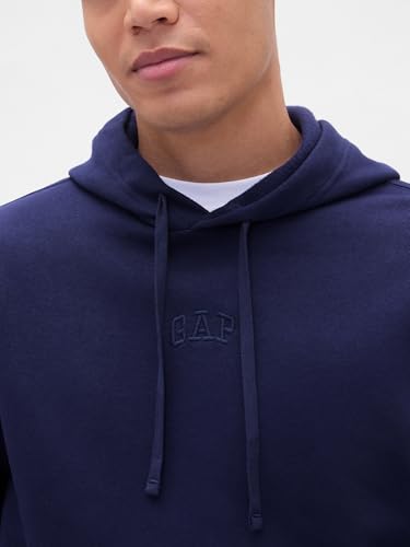 Image of Gap Men Printed Cotton Blend Relaxed Fit Full Sleeve Hoodie
