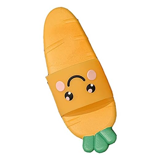 Sommar Dam Tofflor Morötter Form Tofflor vuxna Roliga Sommar Flip Flops Strandskor Par Mjuka Kreativa Dusch Sandaler Pojkar Flickor Fritidsglas,Orange,32/33