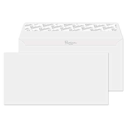 Blake Business DL 110 x 220 mm 120 gsm Peel & Seal Wallet Envelopes (37882) Brilliant White Wove - Pack of 500