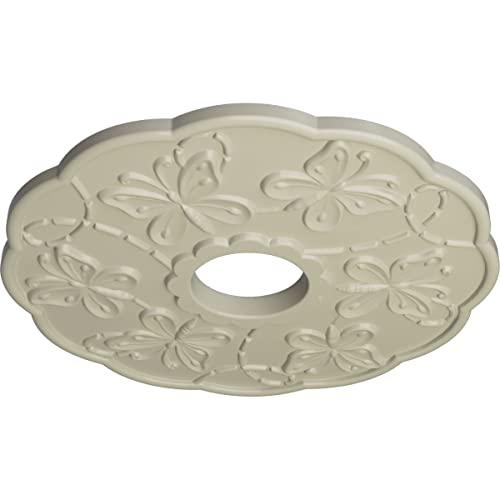 Image of Ekena Millwork CM17TSCYFDecorative Ceiling Medallions Modeled After Original Historical Patterns & Designs, Clear Yellow