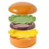 Tyinerc Stapelbares Burgerteller Set | Keramik Stapelbares Geschirr - Kleine Frühstücksschalen | Für Party Gastgeber Veranstaltungsplaner Hobbyköche Familienessen Outdoor Picknick Geburtstag Grillen