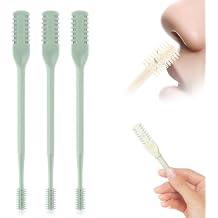 JUDUNA 2 in 1 Nasal Hair Cutter, 2025 New Nostril Hair Remover Tool Double Sided Nose Hair Knife, Manual 360 Rotating Nose Hair Trimmer with Ear Digger for Men and Women Green, 3 Pcs