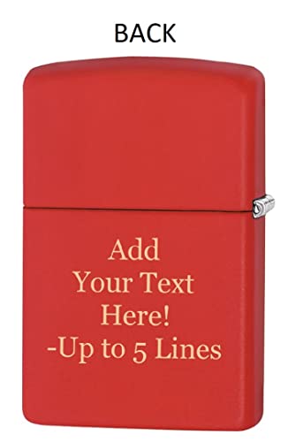 Encendedor Zippo con grabado personalizado diseño dragón rojo mate miniatura 2