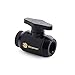 Bitspower Mini Valve with Rotary Inner G1/4" Port and Inner G1/4" Port, Matte Black