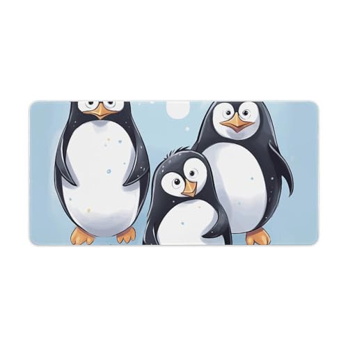 Tapis de souris de jeu grande taille pingouin tapis écriture