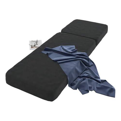 Colchao dobravel Cama Sofá Dobrável Casal e Solteiro Preto - Modelo Versátil 3 em 1: Sofá, Cam Box e Cadeira Espreguiçadeira, Colchão para Base Cama Box, Sala, Quarto ou Escritório(Solteiro)