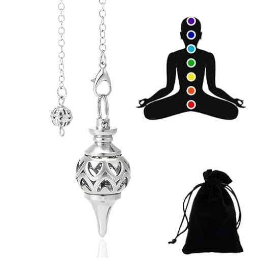 CJQRL Pendulos Adivinacion, Plata Pendulo Hebreo, Pendulo De Newton, Péndulo metálico, Péndulo Adivinación Egipcio, Pendulo de Radiestesia con Testigo, péndulo esotérico, Magnetizador(1) | Ya disponible en tu tienda friki favorita! En mundofriki.es!