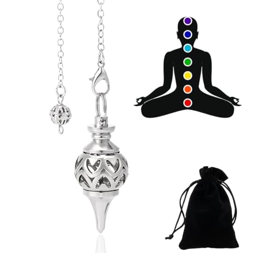 CJQRL Pendulos Adivinacion, Plata Pendulo Hebreo, Pendulo De