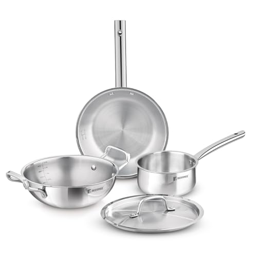 Bergner TriPro 4 Pcs Tri-Ply Stainless Steel Induction Bottom Coo...