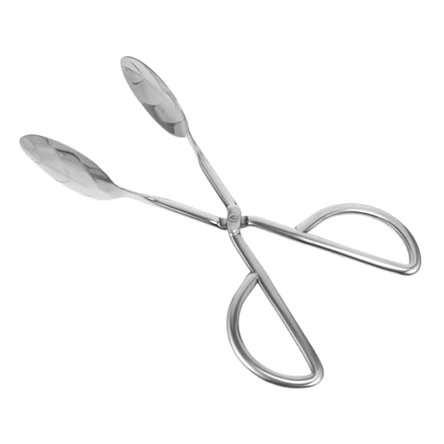 CIYODO 1 PC Leaf Shaped Food Clip Scissors Bbq Tongs for Outdoor Picnic Home Use Easy to Clean Comfortable Grip for Serving Cooking
