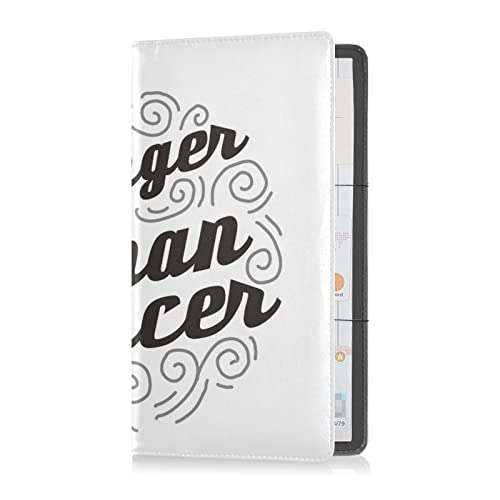 Breast Cancer Pink Ribbon Stronger Than Cancer Leather Driver License Cards Holder, Car Registration and Insurance Card Holder, Leather Card Document Organizer for Men Women2