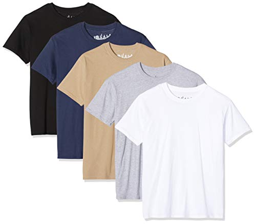 FM London Paquete de 5 camisetas Hombre con tecnología de protección de olores HyFresh , Large