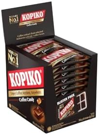 Kopiko Coffee Candy-Your Travel Pocket Coffee for All Occasions-Hard Candy Made From Indonesian Coffee Beans-Contains Real Coffee Extract for Best Flavor 1.13 Ounce Pack of 24, Brown