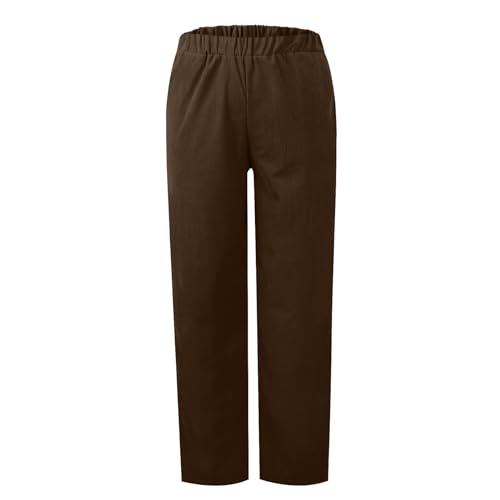 Casual Pants for Women Corduroy Elastic Waist Pants Trendy Pull On Lounge Pant Straight Leg Work Fall Pant3