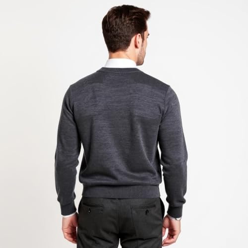 | Merino Wool Cardigan Sweater - Argyle Model | Woolmark Certified2