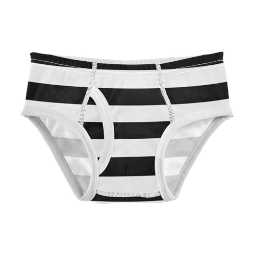 White Black Stripe Toddler Boy's Underwear 2T