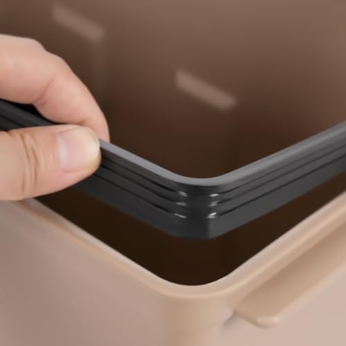 Caneca de basura rectangular 8 galones con tapa abatible miniatura 7