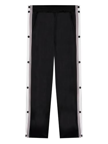 JEATHA Kids Boys Tear-Away Basketball Pants Waistband Athletic Sweatpants High Split Post Surgery Straight Pants4