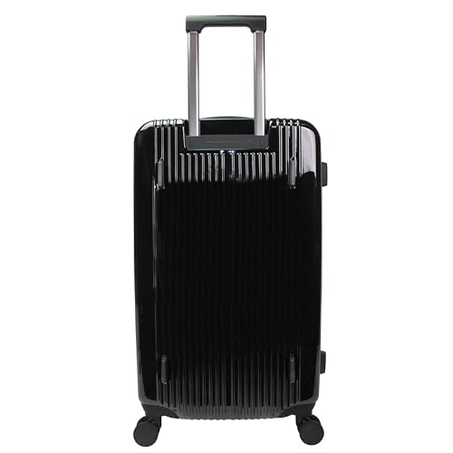 World Traveler Dejuno Colossus Polycarbonate Hardside Expandable Spinner Luggage with TSA Lock and Front Handle, Black, 2-Piece Set(26in,30in)2