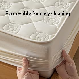 FCLDESHOP Todas Las Medidas,Colcha De Bolsillo Extra Profunda Impermeable Acolchada Engrosada, Sábanas De Cama con Barrera Orina para Habitación De Niños Mayores, Gris Claro A, 120X200cm (3 Piezas)