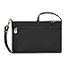 Travelon Anti-theft Signature Quilted E/w Slim Bag Travel Shoulder Bag, Black