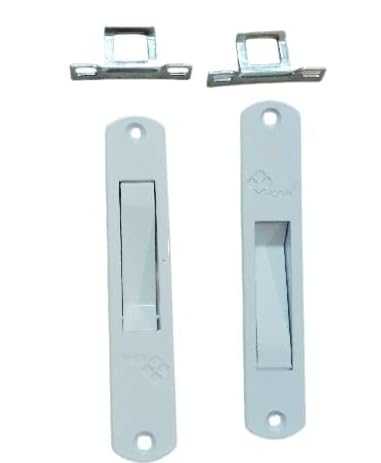 SK Glass Aluminium Touch Lock for UPVC Sliding Window, White and Silver, Powder Coated, 1 Pair (Left & Right), Keyless Operation (1)-image-30