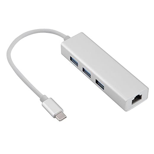 Vipxyc USB C till Ethernet USB C till RJ45, Ethernet Gigabit LAN 3-portar USB-adapter