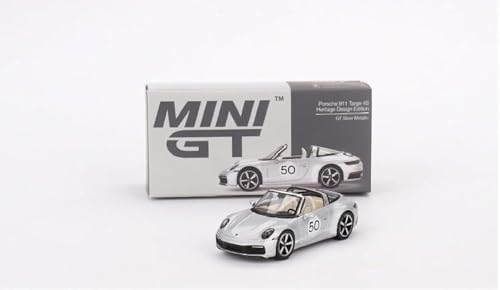 True Scale Miniatures Model Car Compatible with Porsche 911 Targa 4S Heritage Design Limited Edition 1/64 Diecast Model Car MGT00507