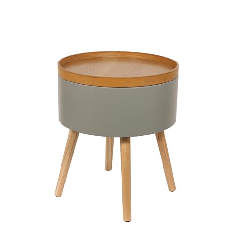 HOME DECO FACTORY Beistelltisch mit runder Brust, Grau