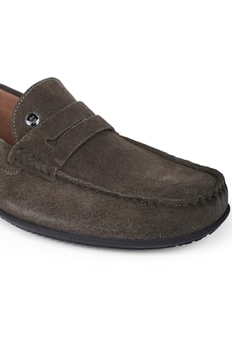 Image of Louis Philippe Men Leather Moccasin Shoe