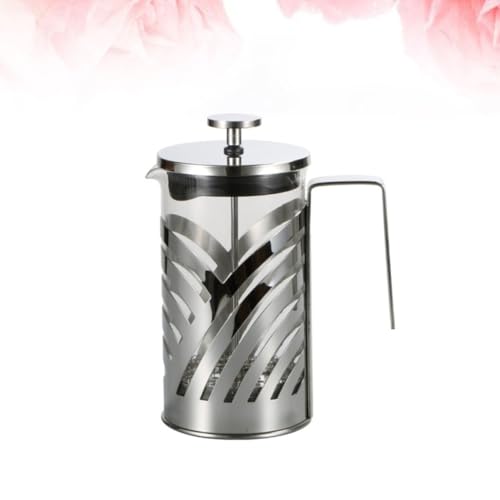 Cafetera de acero inoxidable con filtro y tetera resistente al calor 7