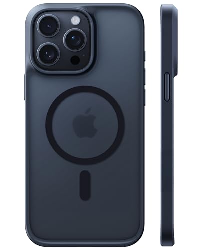 TORRAS für iPhone 14 Pro Hülle für MagSafe (Zertifizierte Schutzfähigkeit und Magnetkraft) Handyhülle Stoßfest Kratzfest Schutzhülle Case Edle Matt - Schwarz