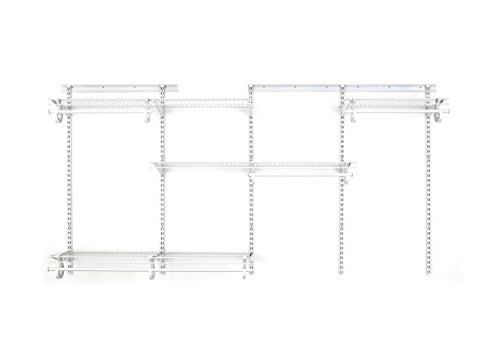 ClosetMaid 8809 ShelfTrack Closet Organizer Kit, 5-Feet to 8-Feet, White