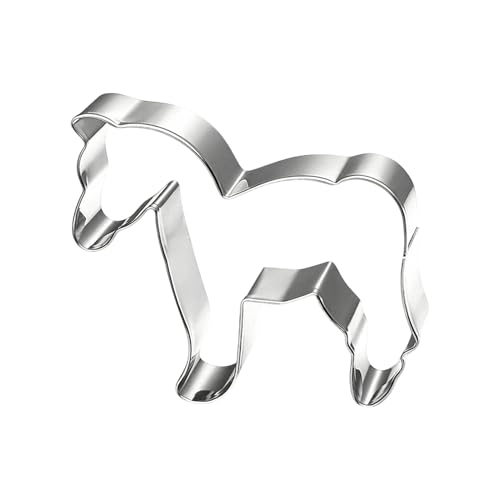 Cutter Biscotti - Utensili da forno in acciaio a forma di cavallo,stampo per biscotti taglierina per pasticceria - per dolci torta fondente cioccolato cucina casa panetteria Re