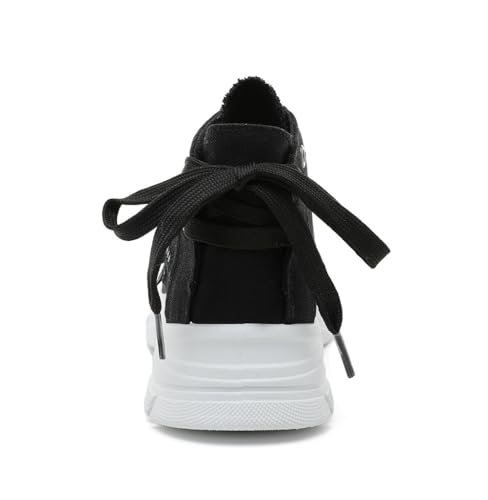 VV87 Women's Casual Canvas Air Cushion Sneakers High top Thick Sole Jogging Walking Shoes2