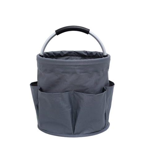 Cleaning Caddy Bag Foldable Bath Basket Beach Bag with Handles Large Capcacity with Outside Pockets 600D Oxford Cloth Waterproof Protable Multi-functional for Outdoor Travel and Household Storage