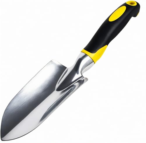 Professional Garden Trowel and Hand Shovel Stainless Steel Wide Head with Soft Rubberised Grip Ideal Gardening Tool & Gift for Planting Weeding Digging