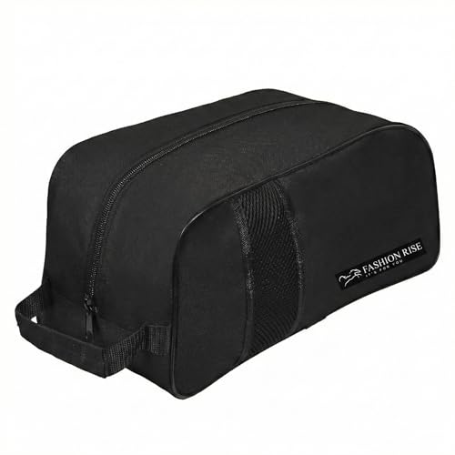 Waterproof Sports Boot/Shoe/Travel Bag for Football Cricket Rugby Golf Toiletry Gym for Men/Women (Black)