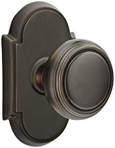 Emtek Passage Set, Style 8 Rosette, Norwich Knob, Oil Rubbed Bronze US10B