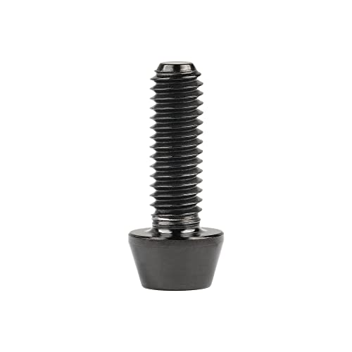 Image of Titanium Ti DIN912 M4 8 10 12 15 20mm Tapered Head Hex Bolts Bicycle Screws Pack of 6 (Black, M4x12mm)