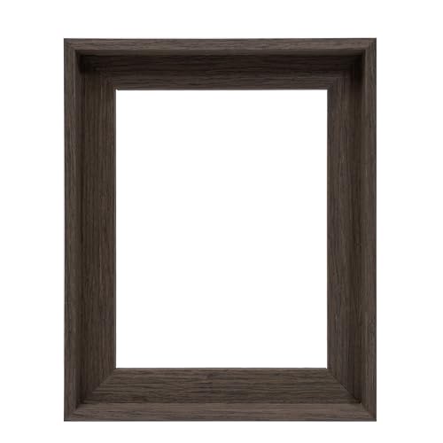 Image of CANFRAVAS 11x14 Solid Wood Canvas Floater Frame, Wood Canvas Floating Frame, Floater Frame for 0.6 inch-0.8 inch Deep Canvas Paintings (11 inchx14 inch, Dark Brown)