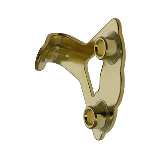 Image of Picture Hangers 1.2mm Thick Picture Hooks with Nails Professional Picture Hanging Kit, for Office Pictures House Decoration Clock Wall Mounting Brass Tone 5pcs