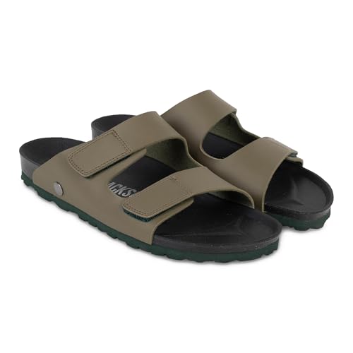 Sandales MORIS homme avec double velcro réglable et semelle plate