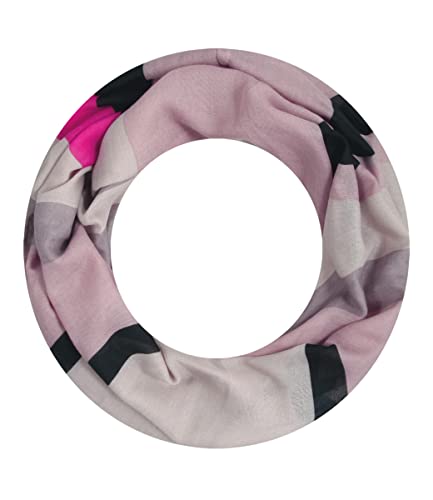 Majea Loop Schal Damen Schlauchschal Halstuch schmaler Loopschal (880050) (rosa 7)