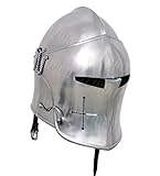 Queen Armour Medieval Visored Barbuta Helmet Knights Templar Crusader Armor Helmet Roman Spartan Silver viking helmet knight helmet spartan helmet medieval