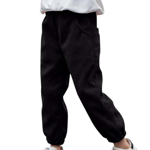Boys Sweatpants Vintage Corduroy Jogger Pants Kids Teen Boys Casual Elastic Waist Track Pants Fall Winter Boy Clothes