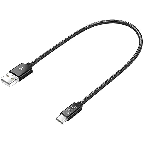 SILCOSTAR USB C (Type C) 3A Strong Braided Data Sync & Fast Charging Cable 30cm 1ft /1m 3.2ft / 2m 6.5 ft Black Gold White For All Type C Devices (30CM/1ft, Black) Cover