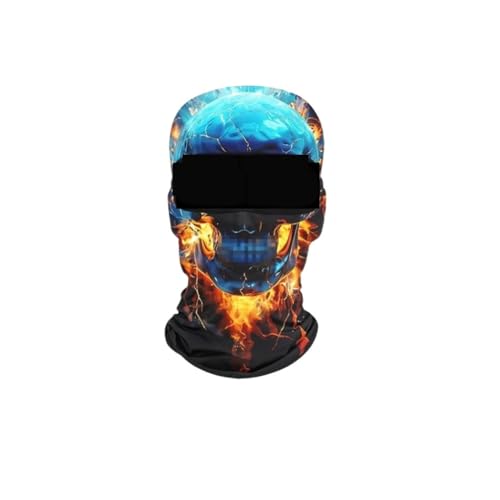 Image of Proberos Riding Face Cover Fun Ghost Face Balaclava Face Mask, for Men Women, UV Protector Full Face Cover, Breathable Cool Spandex Ice Silk Neck Protects from Wind, Sun, Dust Outdoor Activities
