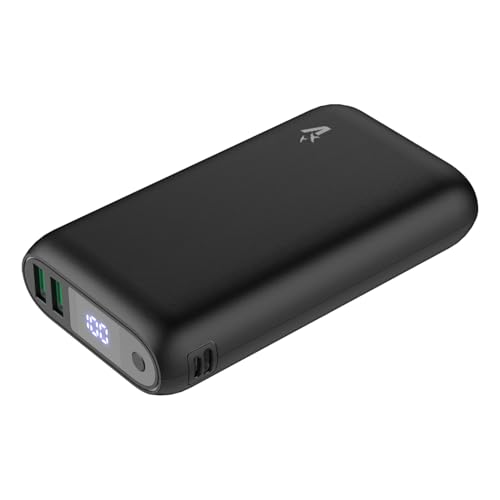 VulTech VPB-WP20BK Power Bank 20000mAh 74Wh, Caricatore Portatile con Display LCD, 3 Porte (2x USB-A+Type-C), Ricarica Rapida per iPhone, Samsung, Xiaomi, Oppo, Realme