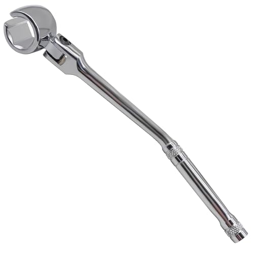 JEUCLEL 7/8 22mm O2 Oxygen Sensor Wrench with Contour Handle and Flexible Head Compatible with Most Vehicles for Removal Install Universal Automotive Maintenance Socket Spanner